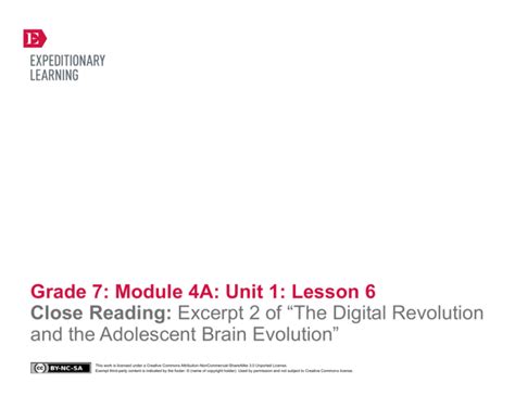 Grade 7 Module 4a Unit 1 Lesson 5 Mid Unit Assessment