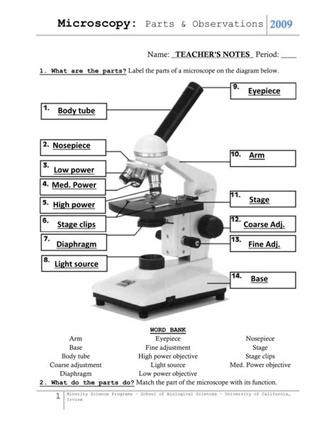 Grade 7 Science Module The Microscope Deped Tambayan Labeling Microscope Worksheet 7th Grade - Labeling Microscope Worksheet 7th Grade