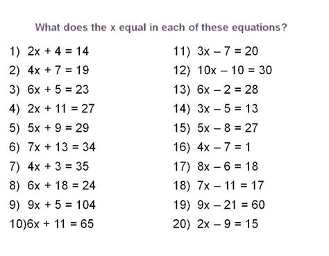 Grade 7 Simple Equations Worksheets Worksheets Buddy Solving Equations 7th Grade Worksheets - Solving Equations 7th Grade Worksheets