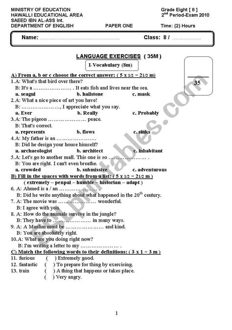 Grade 8 Exam Papers For Natural Science