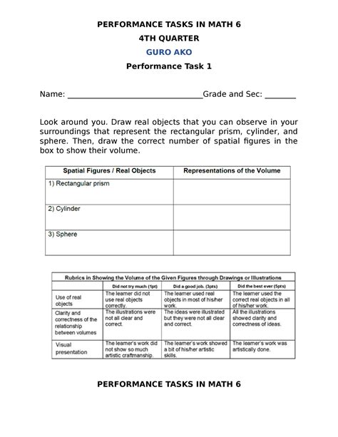 Grade 8 Math Performance Task Performance Standard Studocu 2nd Grade Math Performance Tasks - 2nd Grade Math Performance Tasks