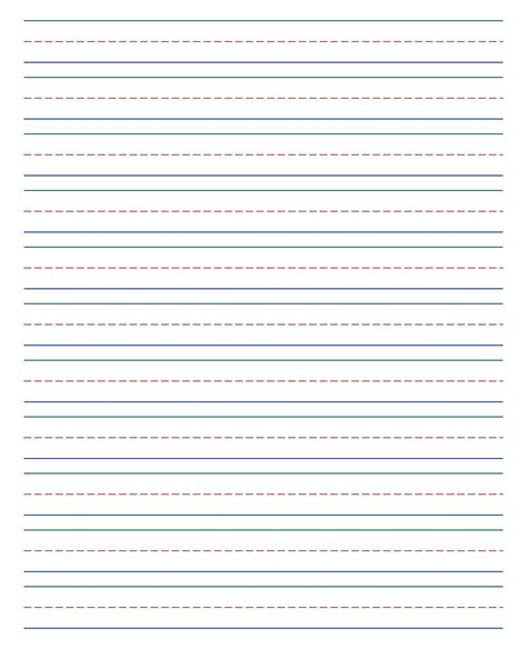Grade School Lined Paper   Printable Lined Writing Paper Template Pdfs For School - Grade School Lined Paper