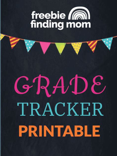Grade Tracker Printable Freebie Finding Mom Grade Tracker Worksheet For Students - Grade Tracker Worksheet For Students
