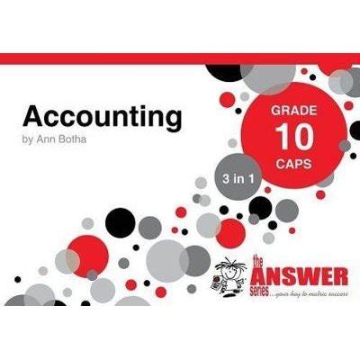 Read Online Grade 10 Accounting Study Guide 