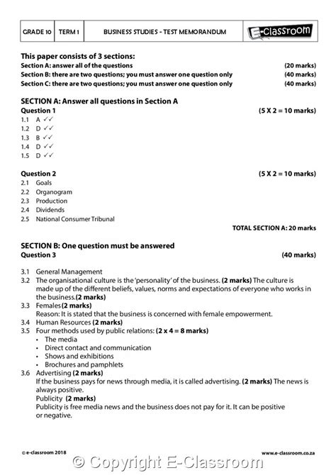 Read Grade 10 Business Studies Of 19 March 2014 Common Paper 