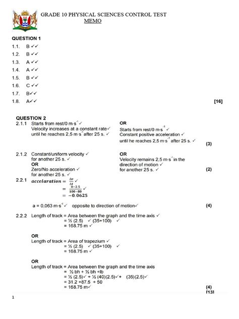 Full Download Grade 10 Caps Physical Science 2014 Question Papers 