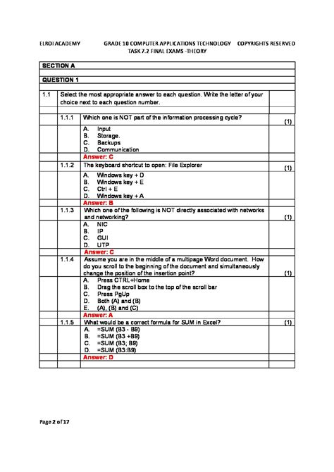 Download Grade 10 Cat Question Papers 