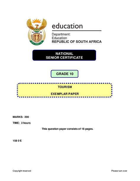 Read Online Grade 10 Exemplar Examination Exam Papers Vlsltd 