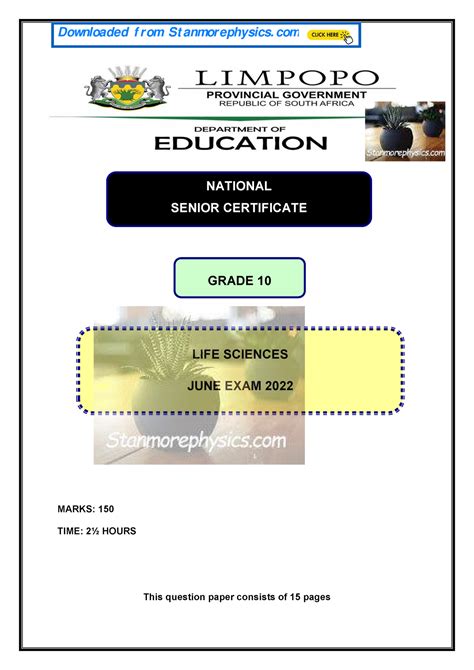 Download Grade 10 Question Paper In Limpopo Memo 
