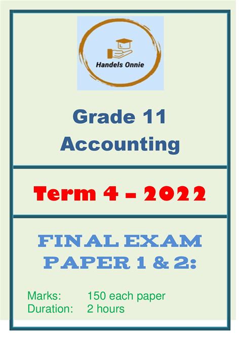 Full Download Grade 11 Accounting November Exam Papers 2011 