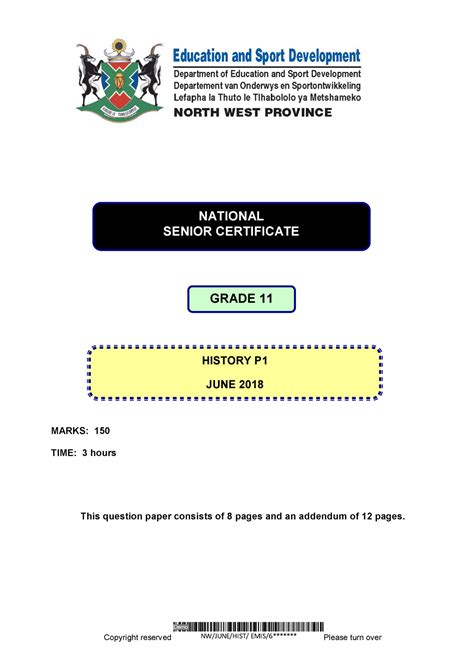 Read Online Grade 11 History Exam Papers 2011 