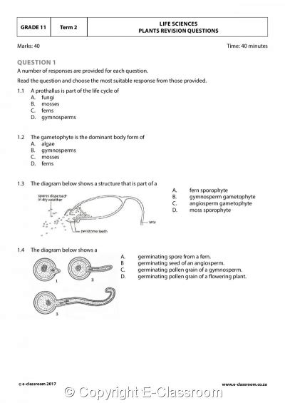 Download Grade 11 Life Science Question Paper 18 March 2014 