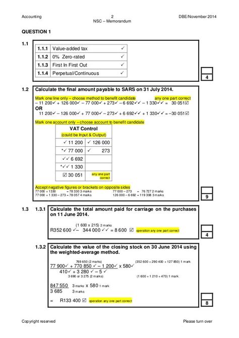 Download Grade 12 Accounting February 2014 Memorandum And Question Paper 
