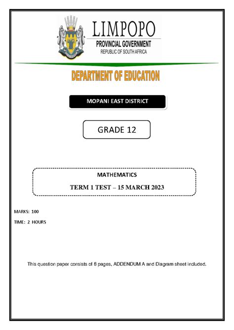 Download Grade 12 Exemplar Papers 