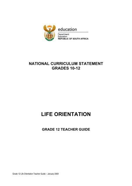 Read Online Grade 12 Life Orientation Sba Guidelines 2014 Teacher S Guide 