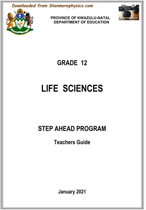 Read Grade 12 Life Science Common Test March Paper 2014 