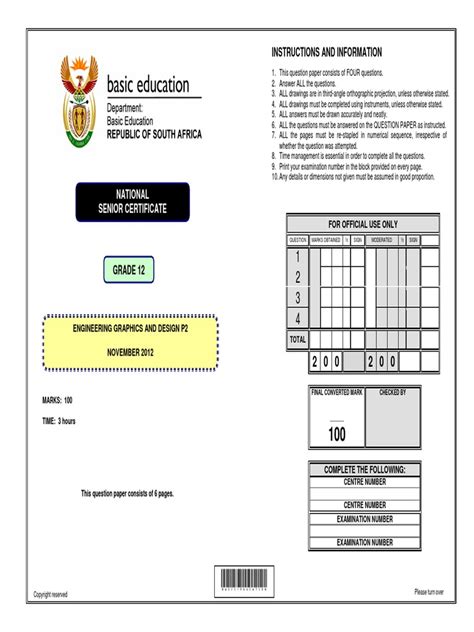 Full Download Grade 12 Question Paper 2012 