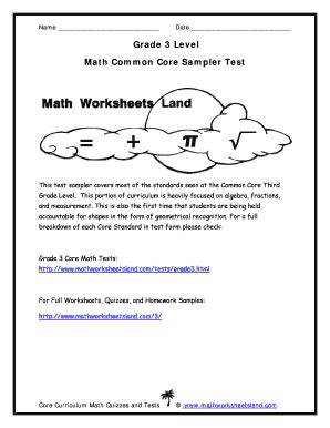 Full Download Grade 3 Core Test Sampler Math Math Worksheets Land 