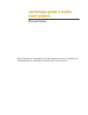 Full Download Grade 5 Maths Past Papers From Cambridge 