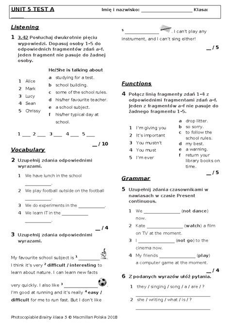 Read Grade 5 Unit B Test 