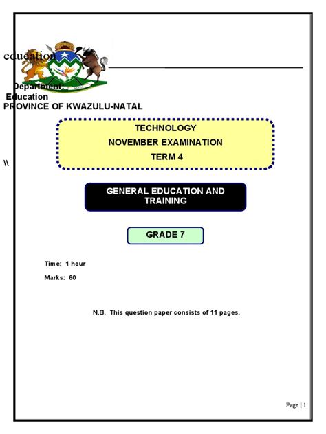 Download Grade 7 Common Exams Question Papers 