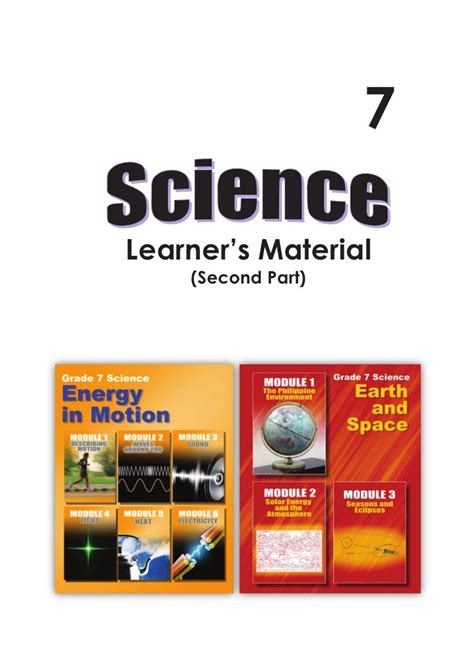 Read Grade 7 Science Module With Answers 