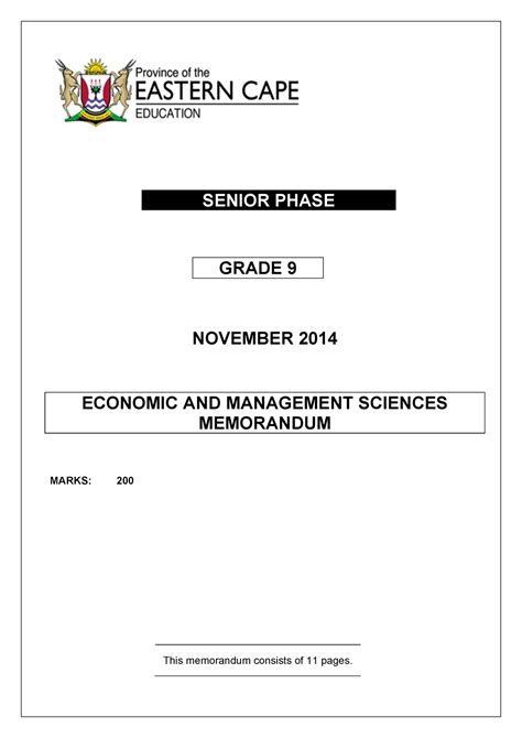 Full Download Grade 9 Ems Exam Papers 2014 