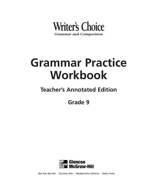 Download Grade 9 Grammar And Language Workbook Answers 