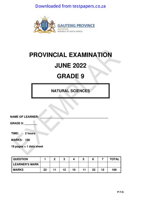 Full Download Grade 9 Ns June Examination Paper 