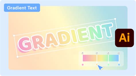 gradient text illustrator