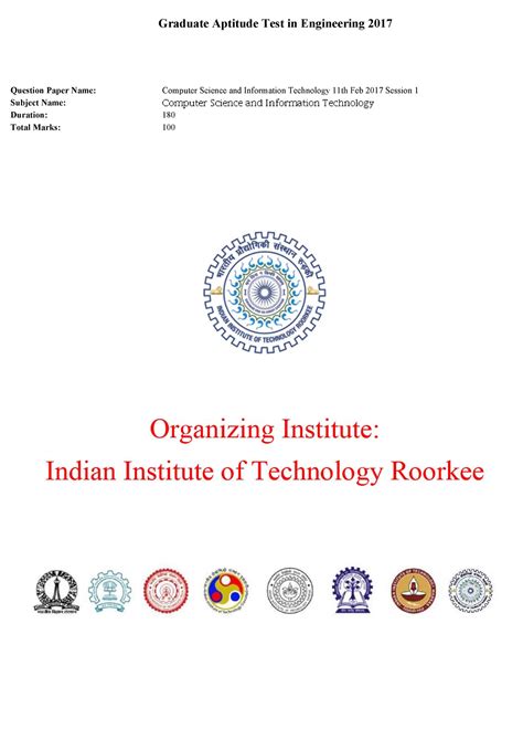 Read Graduate Aptitude Test In Engineering Question Papers 