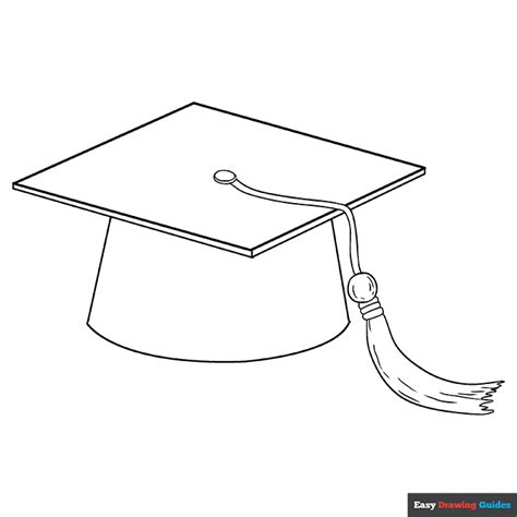 Graduation Cap Coloring Page Easy Drawing Guides Graduation Cap Coloring Page - Graduation Cap Coloring Page