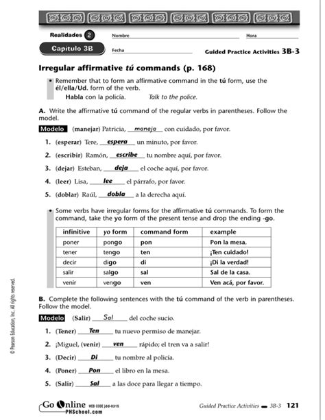 Full Download Gramatica B Tu Commands Answer Key 