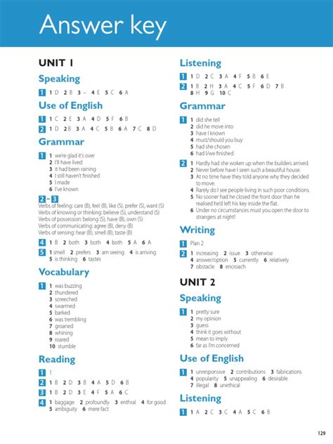 grammar and language workbook grade 7 answer key