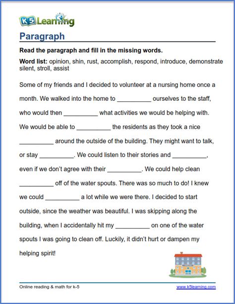 Grammar And Writing Worksheets K5 Learning Writing Sheet - Writing Sheet