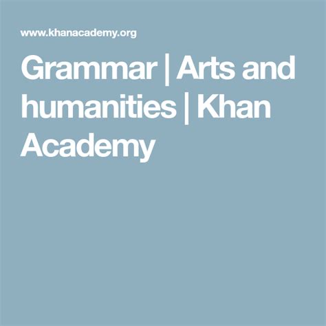 Grammar Arts And Humanities Khan Academy Grammar Math - Grammar Math