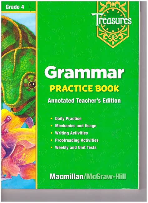 Grammar Practice Book Teachers Annotated Edition Treasures Grade 4