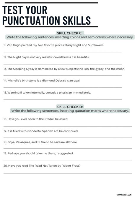 Grammar Punctuation And Spelling Test Paper 1