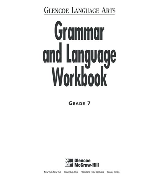 Grammar Workbook 7th Grade Teaching Resources Teachers Pay 7th Grade Grammar Workbook - 7th Grade Grammar Workbook