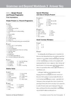 Read Online Grammar And Beyond 1 Workbook Answer Key 
