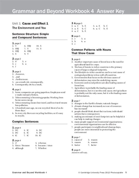 Download Grammar And Beyond 4 Answer Key 