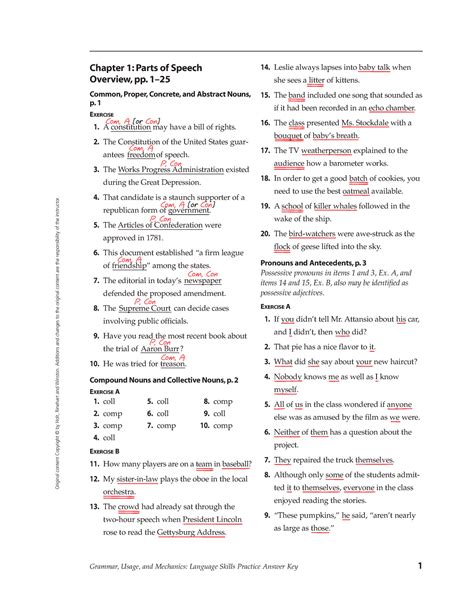 Read Grammar Usage And Mechanics Workbook Answer Key 