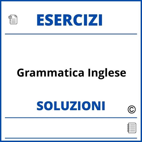Grammatica Inglese