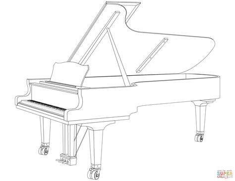 Grand Piano Drawing Free Coloring Pages Piano Keyboard Coloring Page - Piano Keyboard Coloring Page
