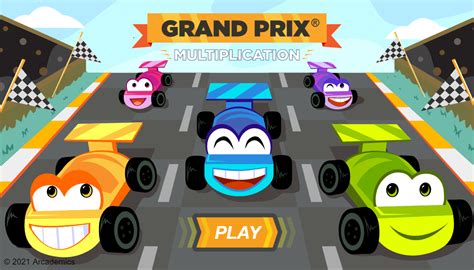 Grand Prix Multiplication Arcademics Math Car Race - Math Car Race