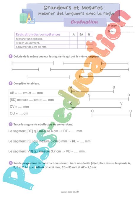 grandeurs et mesure ce2
