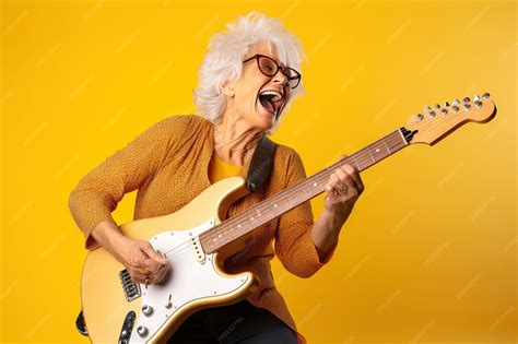 Granny Playing A Guitar
