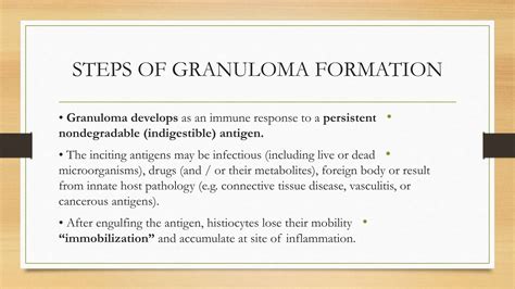 Granuloma Fomration Steps
