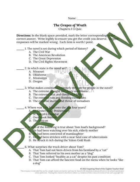 Download Grapes Of Wrath Quiz Questions And Answers 