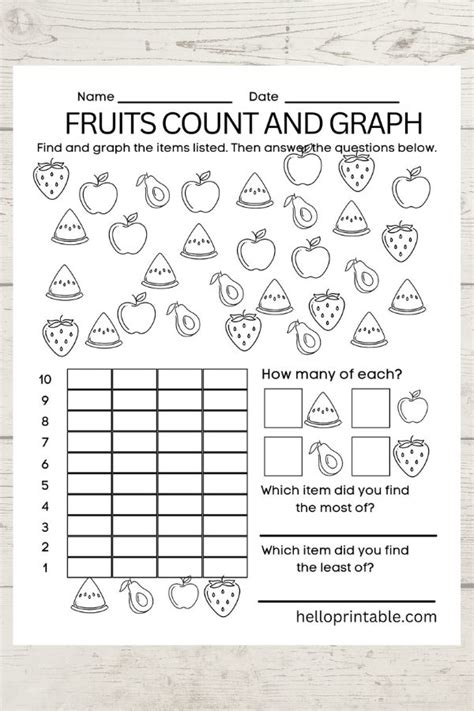 Graph Practice Worksheets For Kindergarten Helloprintable Com Kindergarten Graph Worksheets - Kindergarten Graph Worksheets